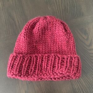Women's Knit Beanie in Burgundy